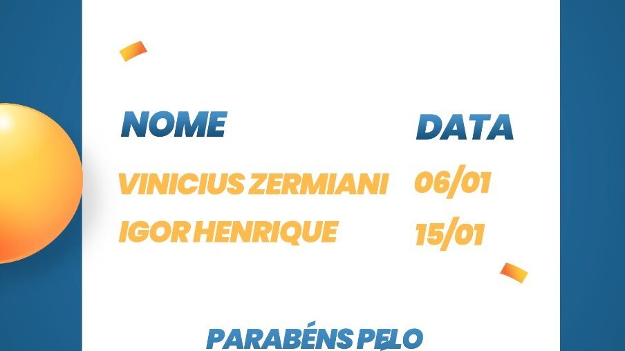 Aniversariantes de Janeiro de 2023