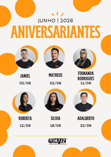 ANIVERSARIANTES DO MÊS